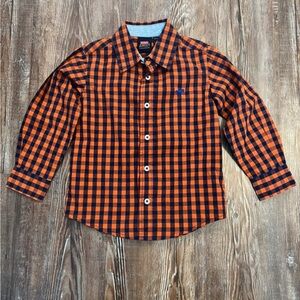 Wrangler Boys Plaid Button Down Shirt